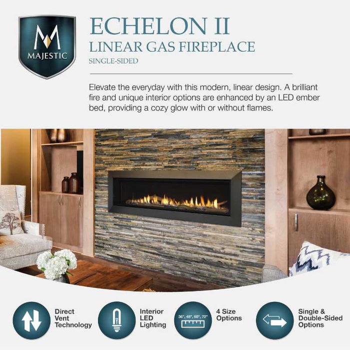 Majestic Echelon II Linear Direct Vent Gas Fireplace