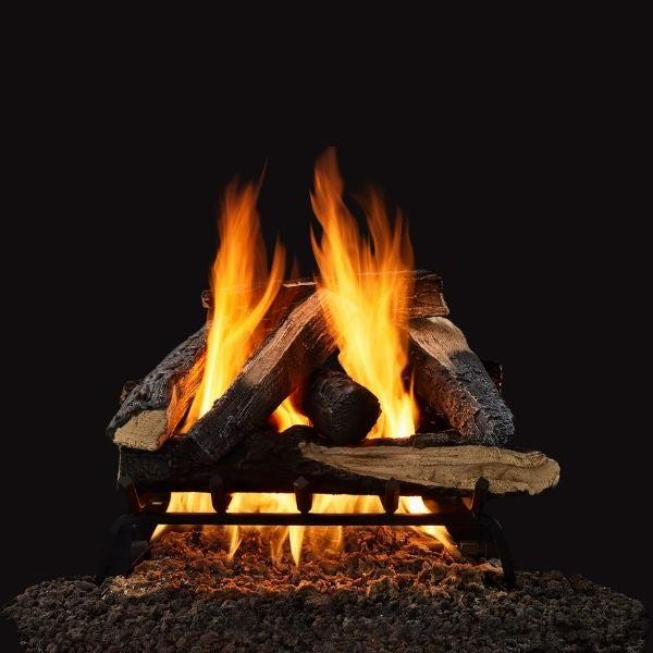 Majestic Kindled Stack Double Tube Vented Gas Log Set