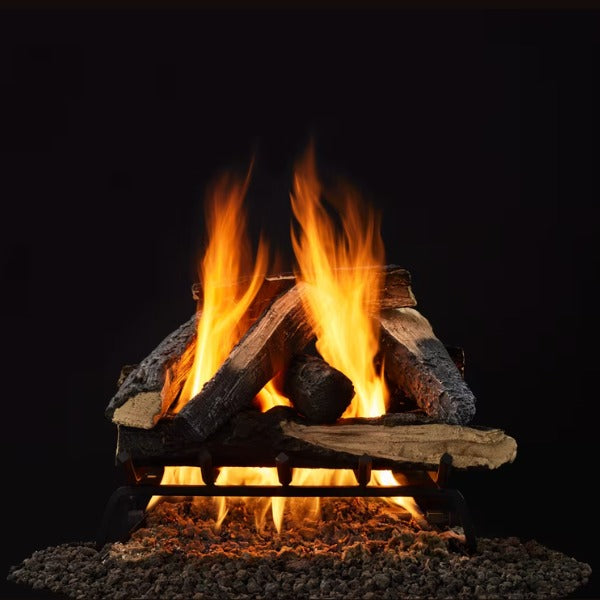 Majestic Kindled Stack Single Tube Vented Gas Log Set