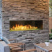 Majestic Lanai 48" Outdoor Linear Vent Free Gas Fireplace Installed in Front Porch with Crushed Glass Media