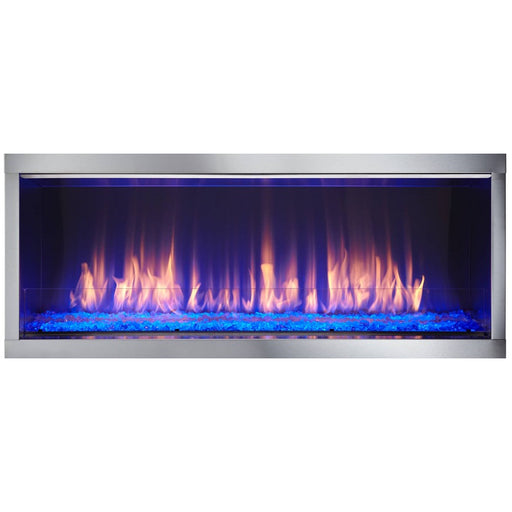 Majestic Lanai 48" Outdoor Linear Vent Free Gas Fireplace with Cobalt Crushed Glass Media