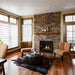 Majestic Marquis II 36-inch Direct Vent Gas Fireplace with Reflective Black Glass Interior Panel 