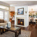 Majestic Marquis II 42-inch See Through Direct Vent Gas Fireplace with Traditional Brick - Tavern Brown Interior Panel 