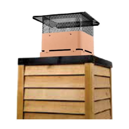 Majestic Terra Cotta Vertical Termination Cap for SL300 Series Wood Burning Pipe | TCT375 