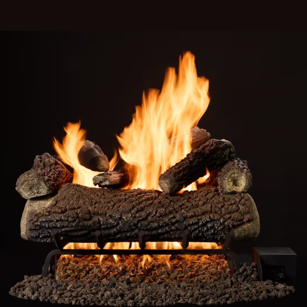 Majestic Timberland Oak Single Tube Vented Gas Log Set