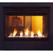 Majestic Twilight 36" Indoor Outdoor See Thru Vent Free Gas Fireplace with Black Firescreen Front and Glass Media