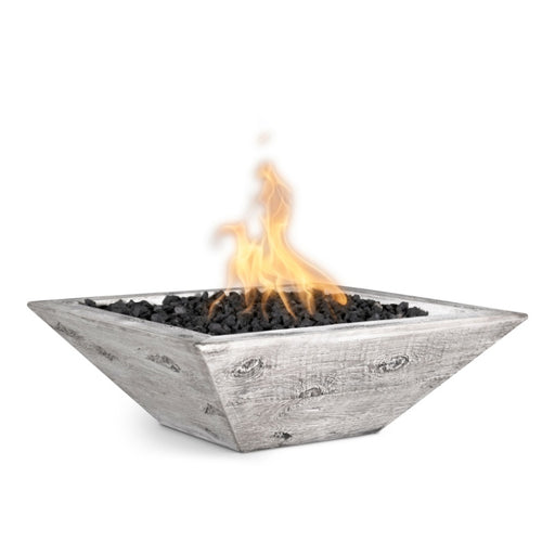 Malibu Fire Bowl - Wood Grain Concrete Ivory