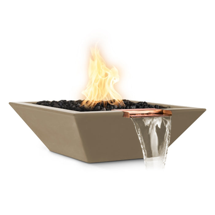 Malibu Fire & Water Bowl - GFRC Concrete Brown