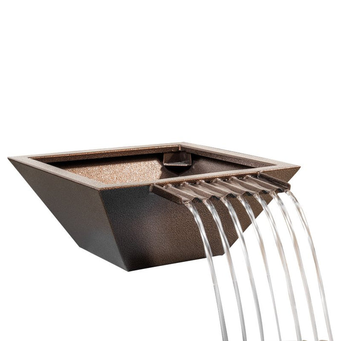 Maya Wave Scupper Fire & Water Bowl - Powder Coated Metal | 30