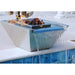 Malibu Wide Gravity Spill Fire & Water Bowl - Stainless Steel with Lava Rock plus Bullet Burner On