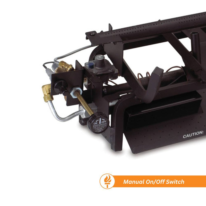 RH Peterson Real Fyre Charred Aged Split Vent Free Gas Log Set — The