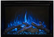 Modern Flames 26 Redstone Built-In Insert Electric Fireplace blue flame logs off