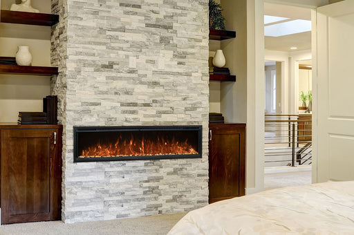 Modern Flames 50 Spectrum Slimline Ultra-Slim Electric Fireplace Recessed Bedroom Install close-up
