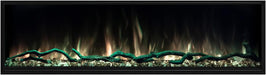 Modern Flames Landscape Pro Slim Linear Electric Fireplace Multicolor Flame Option Face On