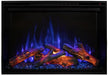 Modern Flames Redstone Built-In Insert Electric Fireplace Face on blue flames logs on - 1ccb615f-4484-49ca-a82c-4e6de24c0482