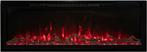 Modern Flames Spectrum Slimline Ultra-Slim Electric Fireplace Face On Red Flame Red Embers