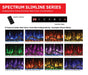 Modern Flames Spectrum Slimline Ultra-Slim Electric Fireplace Flame Ember Color Combinations