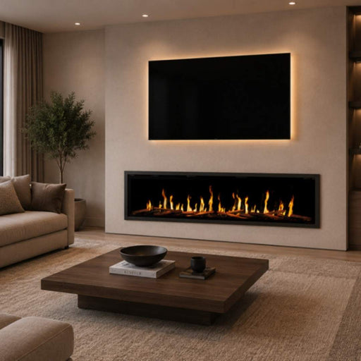 Modern Flames Orion 76" Slim V2 installed in family room under TV