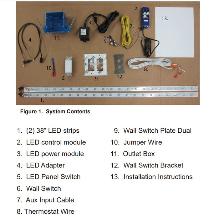 Monessen Multi Color LED Light Kit for 42" Artisan Series Fireplace