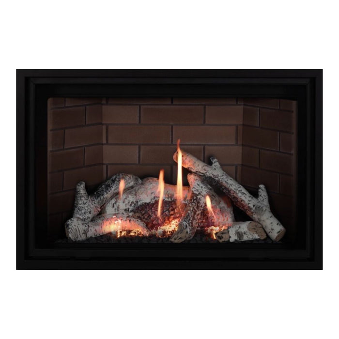 Montigo Delray Square DRSQ34-2 with Birch Log Set + Tan Brick Liner