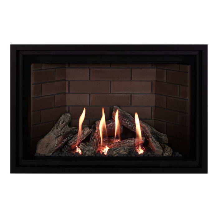 Montigo Delray Square DRSQ34-2 with Split Oak Log Set + Tan Brick Liner
