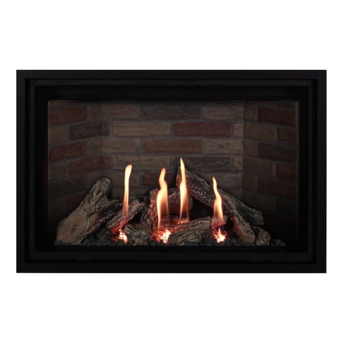 Montigo Delray Square DRSQ34-2 with Split Oak Log Set + Vintage Brick Liner