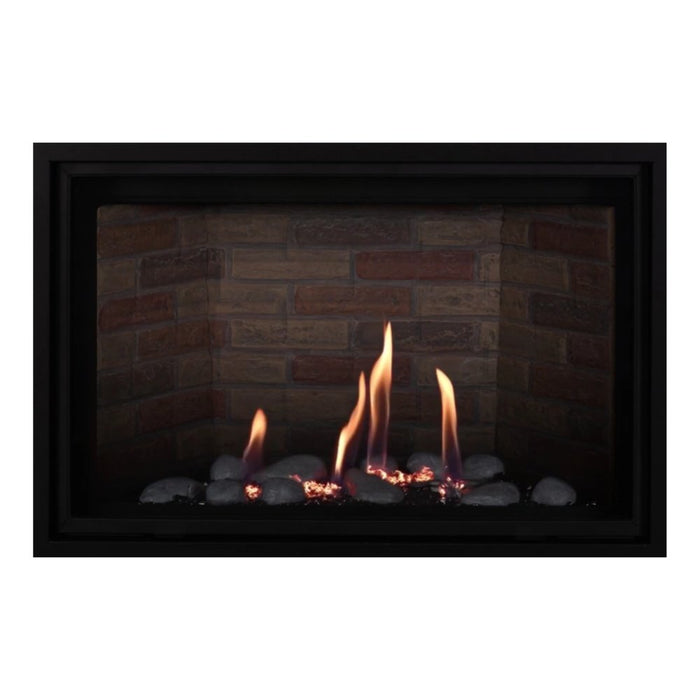 Montigo Delray Square DRSQ34-2 with Twilight Scene Log Set + Vintage Brick Liner