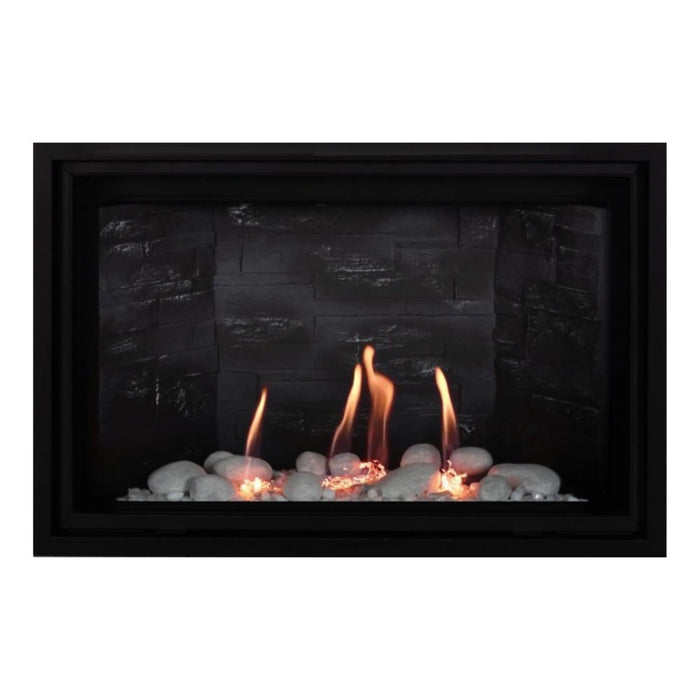 Montigo Delray Square DRSQ34-2 with Winter Scene Contemporary + Grey Ledgestone Liner