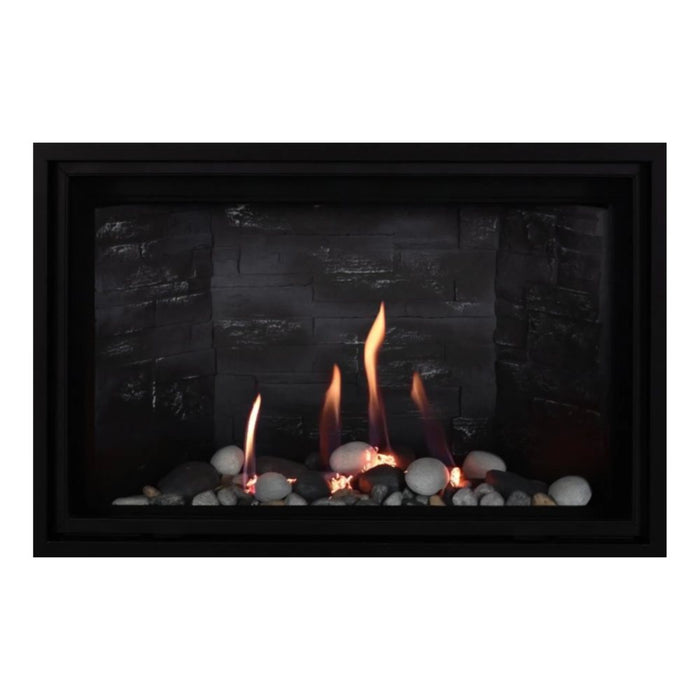 Montigo Delray Square DRSQ34 with Beach Scene Contemporary + Grey Ledgestone Liner