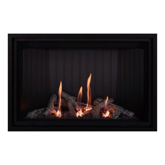 Montigo Delray Square DRSQ34 with Driftwood Log Set + Ash Fluted Liner