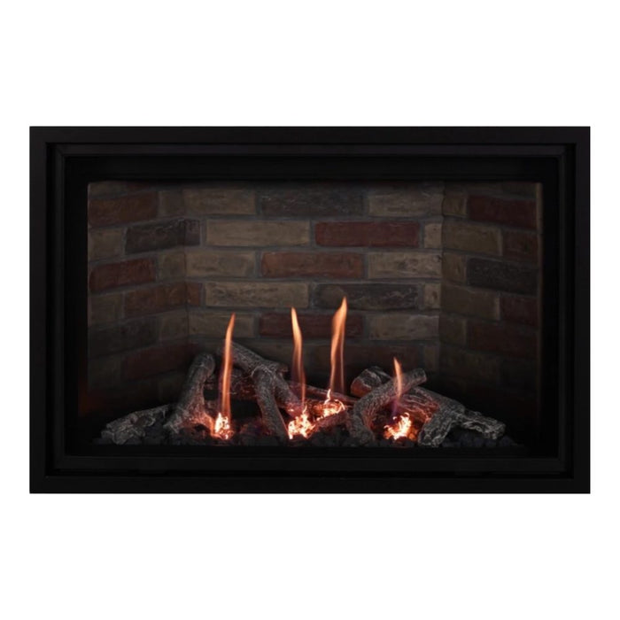 Montigo Delray Square DRSQ34 with Driftwood Log Set + Vintage Brick Liner