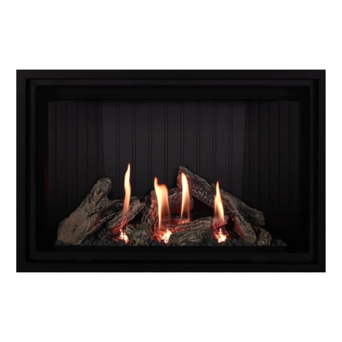 Montigo Delray Square DRSQ34 with Split Oak Log Set + Ash Fluted Liner