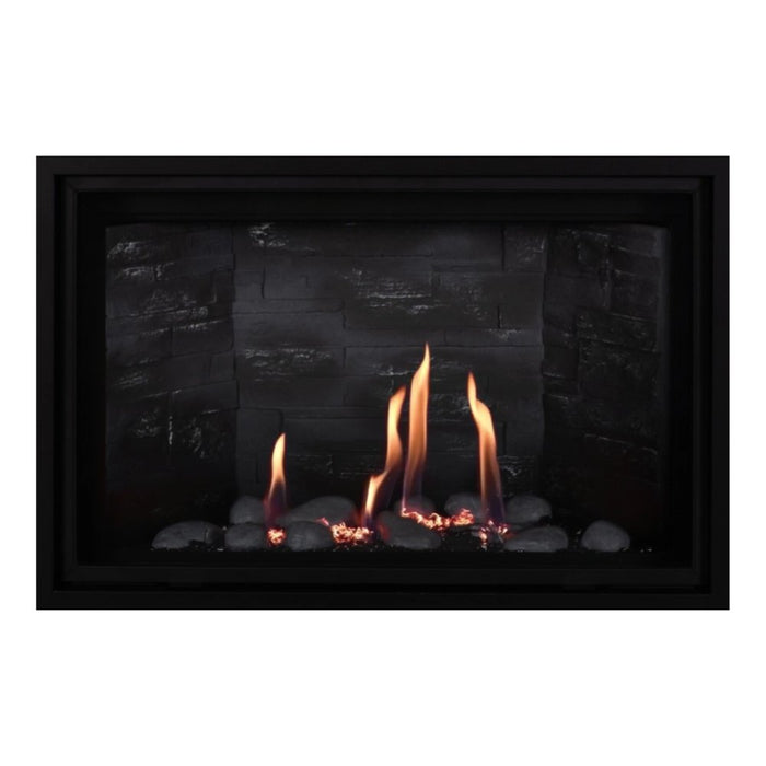 Montigo Delray Square DRSQ34 with Twilight Scene Contemporary + Grey Ledgestone Liner