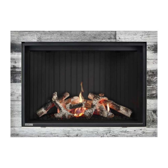 Montigo Delray Square DRSQ38-2 with Birch Log Set + Ash Fluted Liner