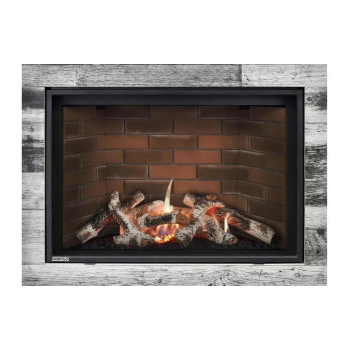 Montigo Delray Square DRSQ38-2 with Birch Log Set + Tan Brick Liner