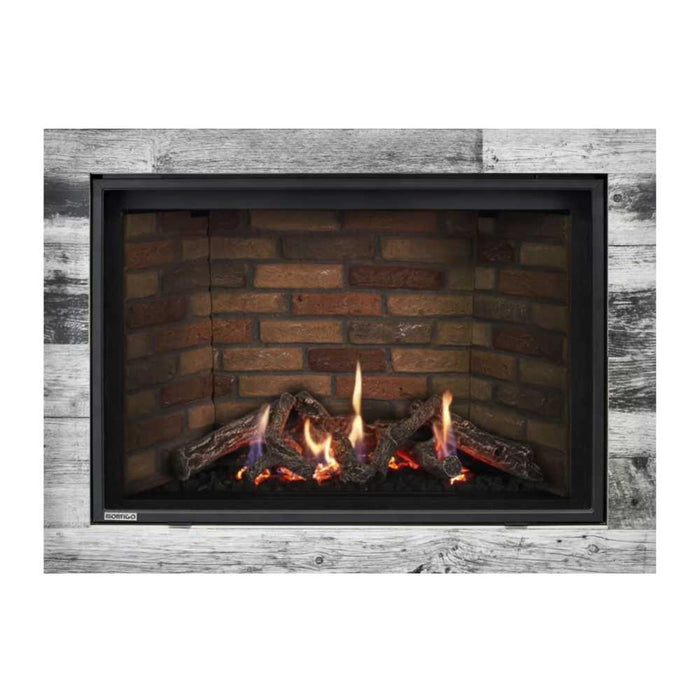 Montigo Delray Square DRSQ38-2 with Driftwood Log Set + Vintage Brick Liner