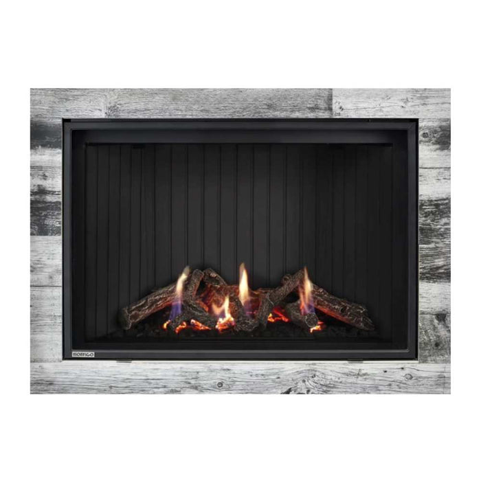 Montigo Delray Square DRSQ38 with Driftwood Log Set + Ash Fluted Liner