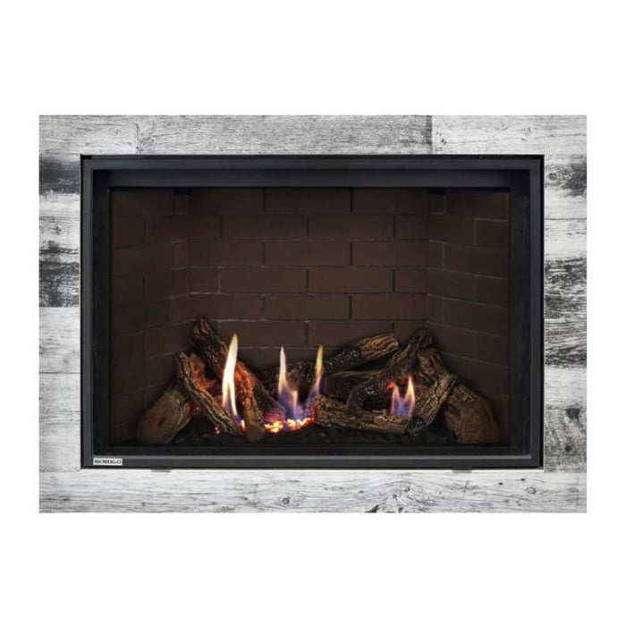Montigo Delray Square DRSQ38 with Split Oak Log Set + Red Brick Liner