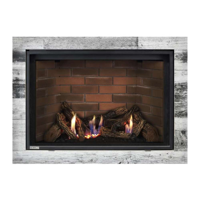 Montigo Delray Square DRSQ38 with Split Oak Log Set + Tan Brick Liner