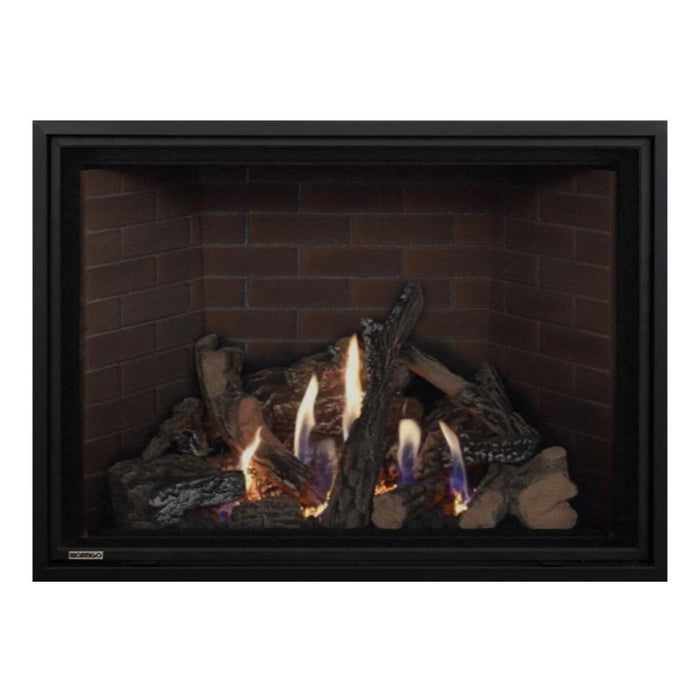 Montigo Delray Square DRSQ42-2 with Split Oak Log Set + Red Brick Liner