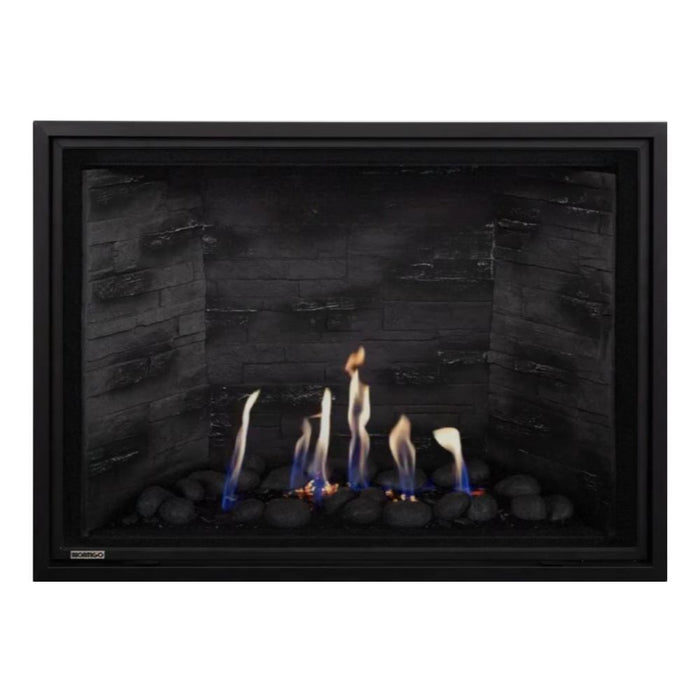Montigo Delray Square DRSQ42-2 with Twilight Scene Contemporary + Grey Ledgestone Liner