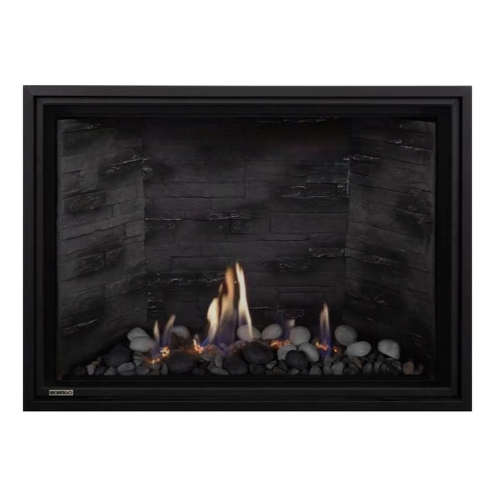Montigo Delray Square DRSQ42 with Beach Scene Contemporary + Grey Ledgestone Liner