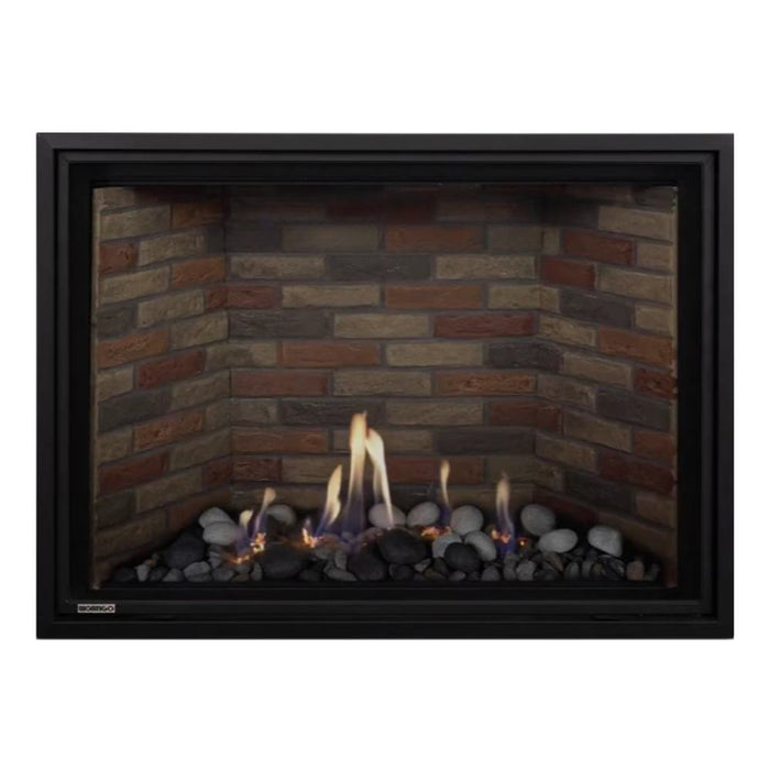 Montigo Delray Square DRSQ42 with Beach Scene Contemporary + Vintage Brown Brick Liner