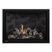 Montigo Delray Square DRSQ42 with Birch Log Set + Grey Ledgestone Liner