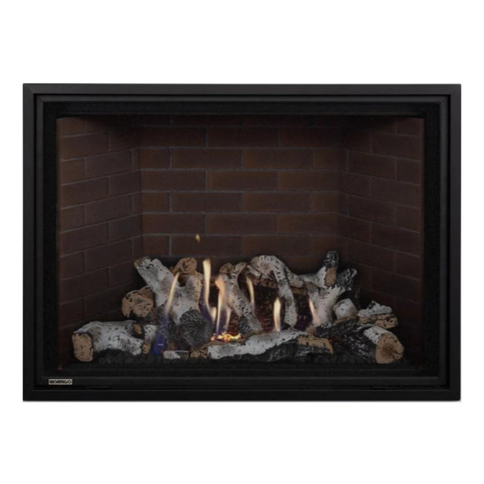 Montigo Delray Square DRSQ42 with Birch Log Set + Red Brick Liner