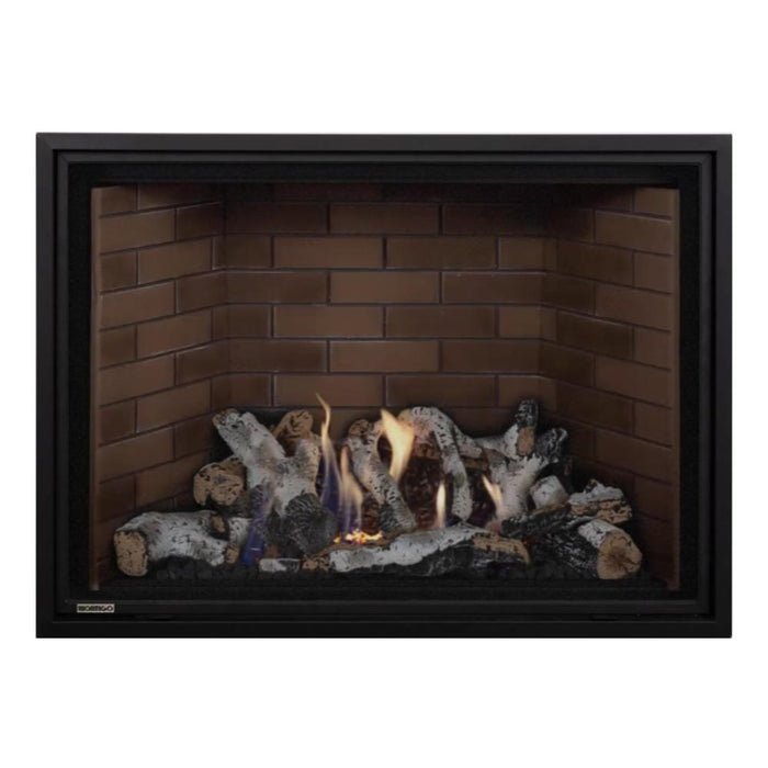 Montigo Delray Square DRSQ42 with Birch Log Set + Tan Brick Liner