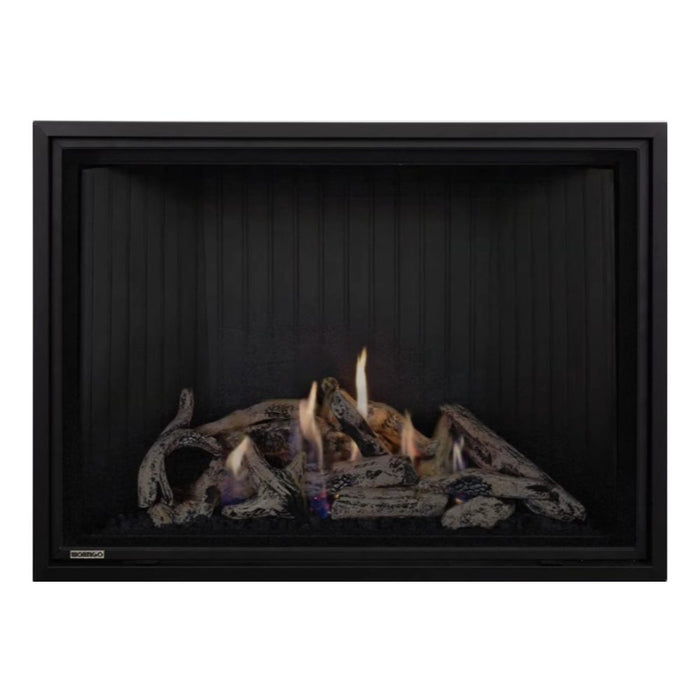 Montigo Delray Square DRSQ42 with Driftwood Log Set + Ash Fluted Liner