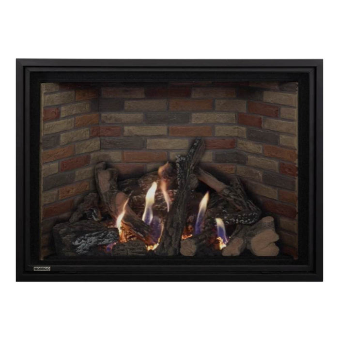 Montigo Delray Square DRSQ42 with Split Oak Log Set + Vintage Brown Brick Liner