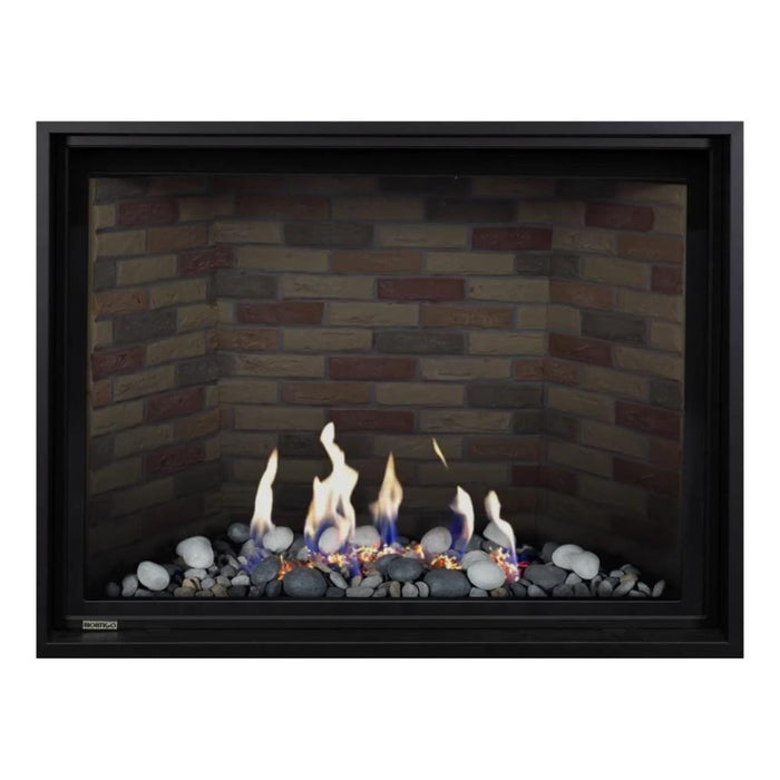 Montigo Delray Square DRSQ46-2 with Beach Scene Contemporary + Vintage Brown Brick Liner