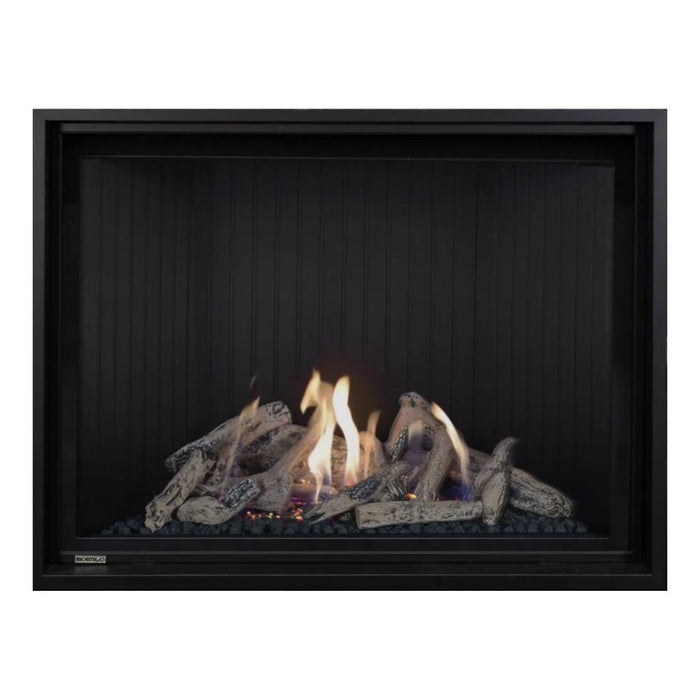 Montigo Delray Square DRSQ46-2 with Driftwood Log Set + Ash Fluted Liner